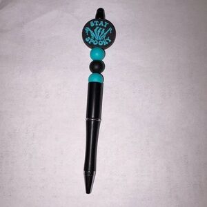 Black and Teal 'Stay Spooky' Pen